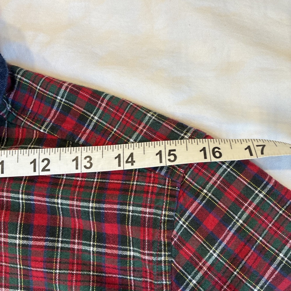 Cabin Creek Button Up Shirt Women's Small School Teacher Core Embroidered Plaid - Picture 5 of 11